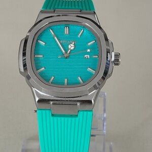 Men’s Stunning Turquoise Watch with Silver Detailing